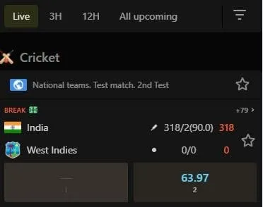 Parimatch cricket betting