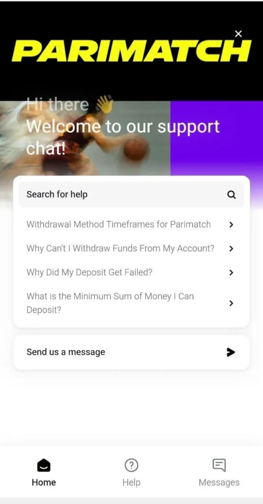 Parimatch support online chat