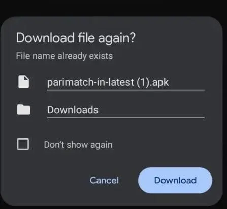 Download Parimatch app