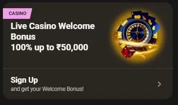 Parimatch Live Casino Welcome bonus