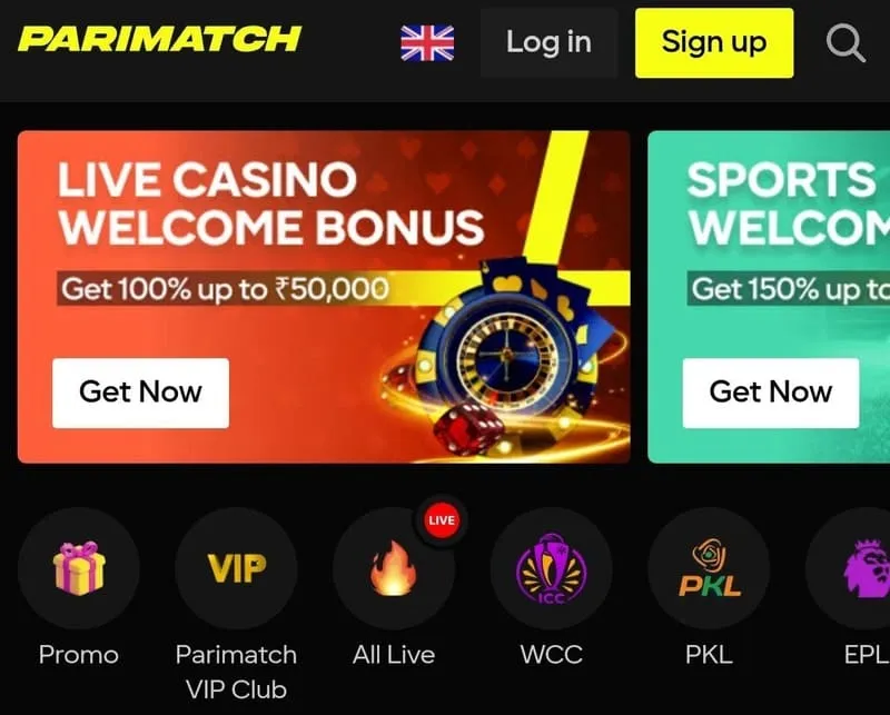 Parimatch Live Casino bonus