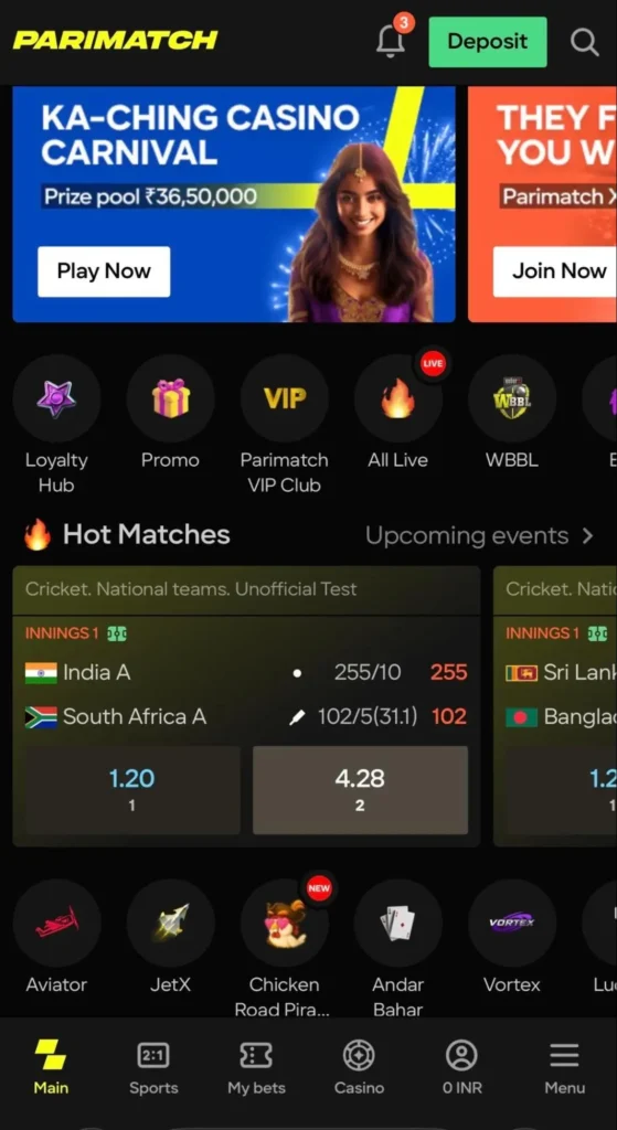 Parimatch app download