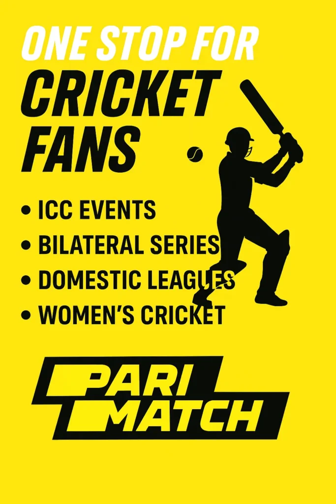 Cricket betting on Parimatch