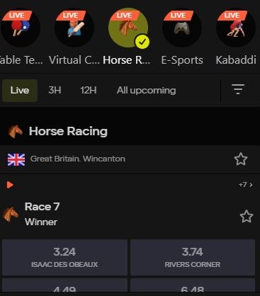 horse racing live betting Parimatch