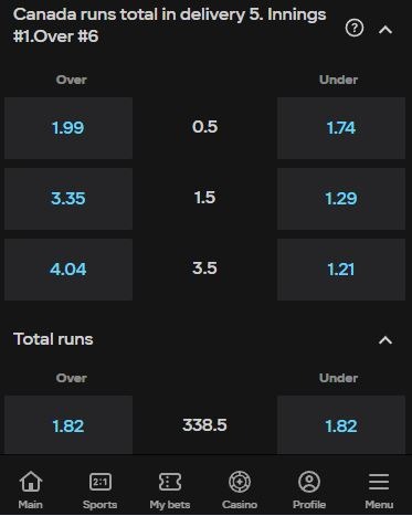 cricket betting Parimatch