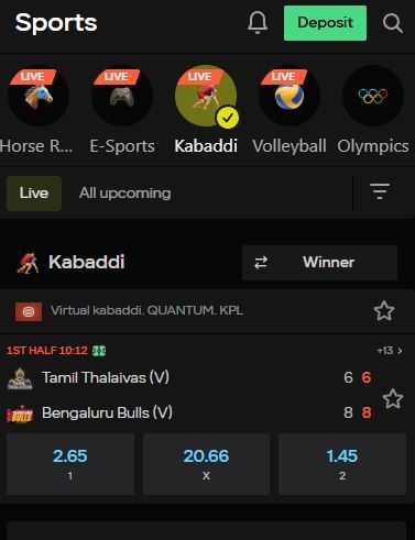 kabaddi bettingParimatch