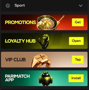 Parimatch deposit bonus