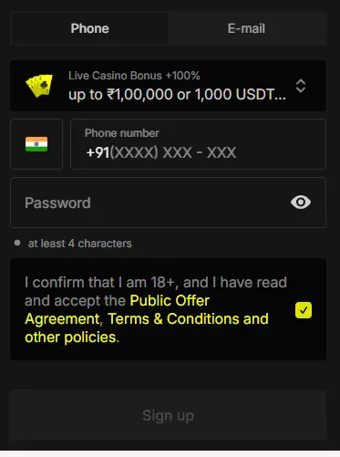 Parimatch crypto bonus