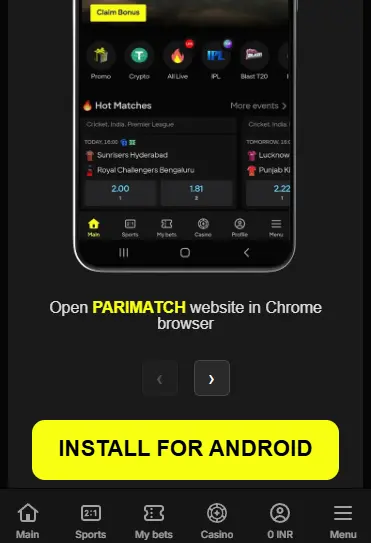 Parimatch crypto betting app