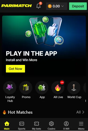 Parimatch crypto casino deposit