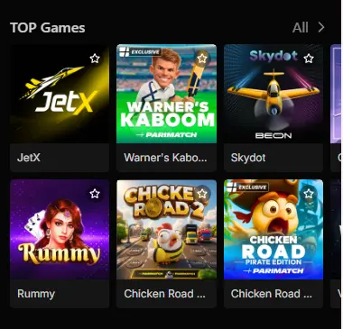 Play crypto casino games on Parimatch