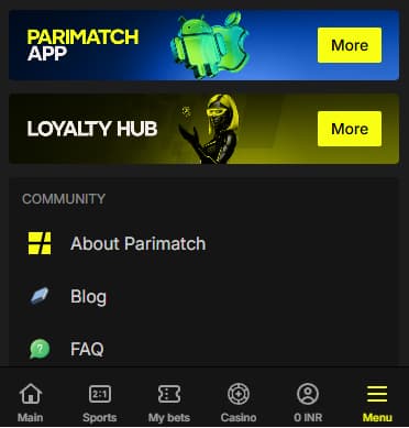 Parimatch crypto casino app